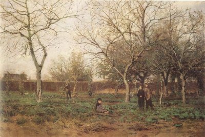 In the Garden by Laszlo Mednyanszky